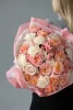 Триобукет пионовидных роз и гвоздик №437