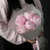 Монобукет из 5 пионов №354