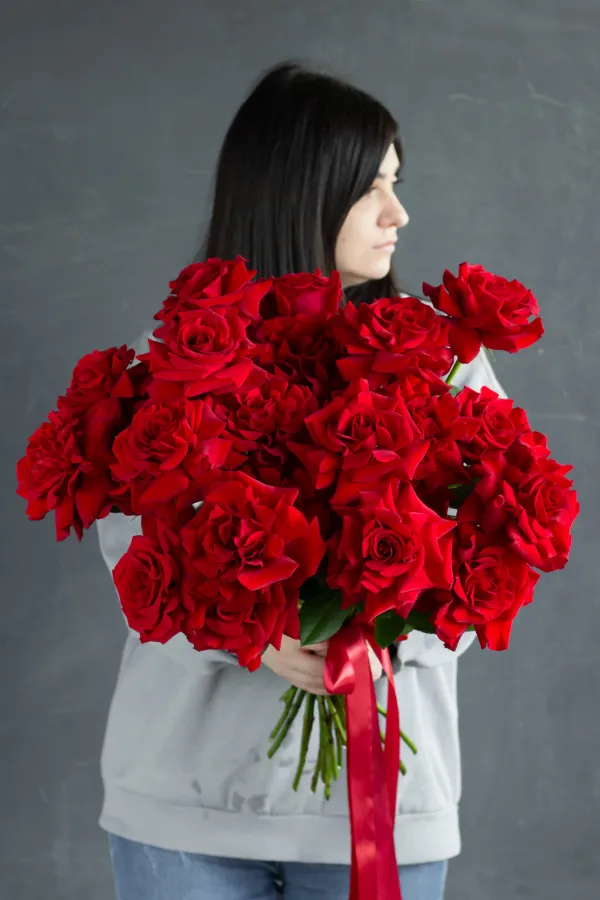 Монобукет французских роз №457