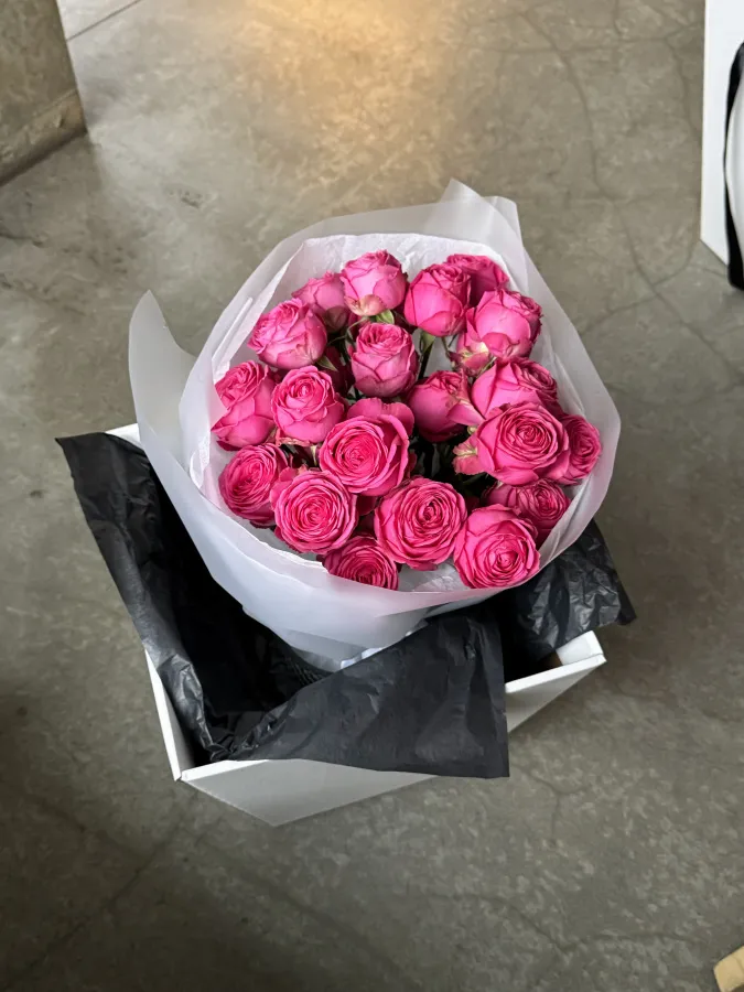 Монобукет пионовидных роз Жизель S №502