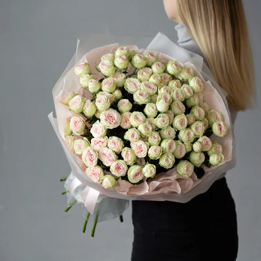 Монобукет кустовых роз Джелато №423