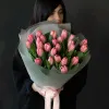 Монобукет розовых тюльпанов №466