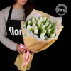 Букет белых тюльпанов №384