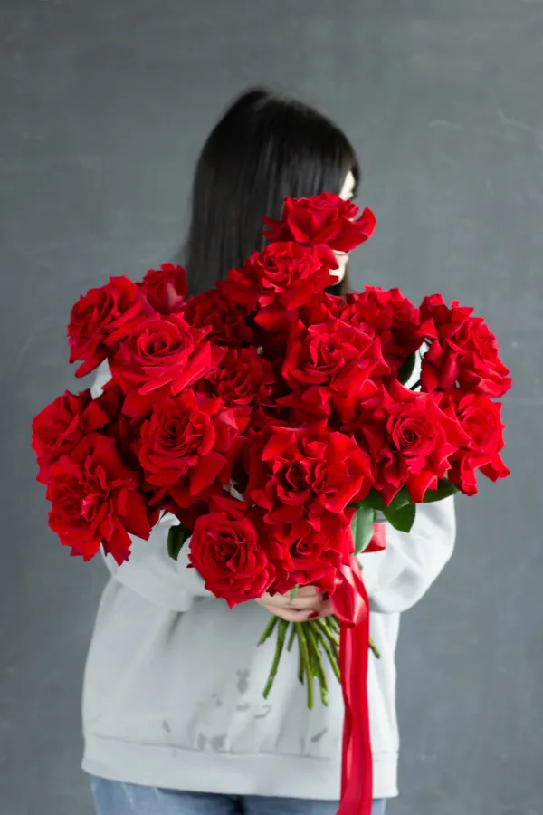 Монобукет французских роз №457