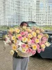 Корзина ароматных роз №555