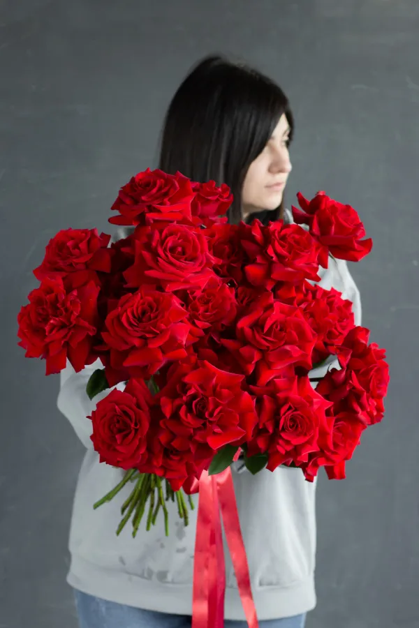 Монобукет французских роз №457