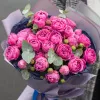Монобукет пионовидных роз "Мисти бабблс" №220 Монобукет пионовидных роз "Мисти бабблс" №220