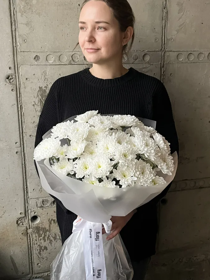 Монобукет хризантем №491