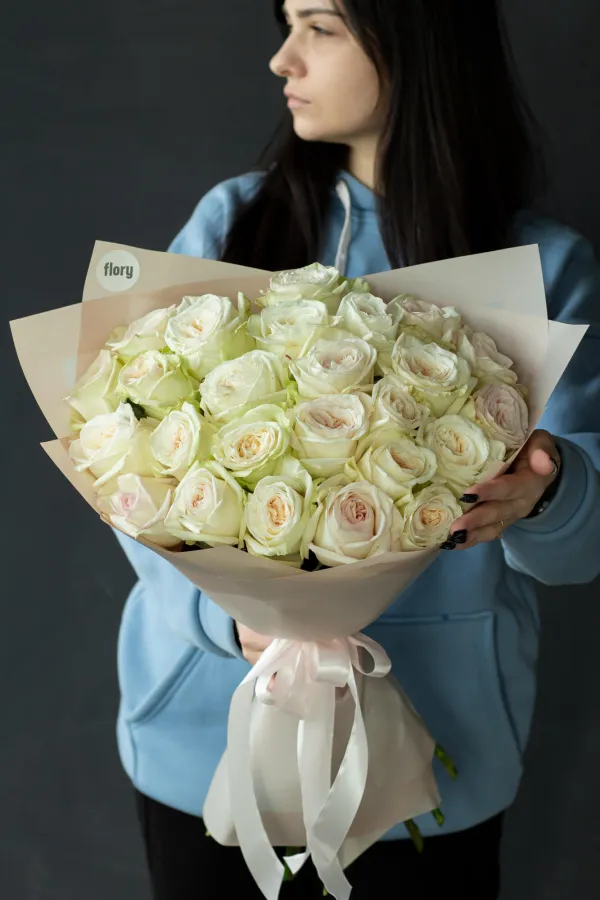 Монобукет "Вайт Охара 25"  №335