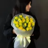 Монобукет пионовидных лимонных тюльпанов №467