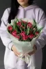 Монобукет "25 розовых пионовидных тюльпанов"  №336