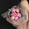 Монобукет из 7 лососевых пионов  №278 Монобукет из 7 лососевых пионов  №278