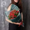 Букет алых тюльпанов №137