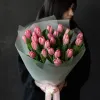 Монобукет розовых тюльпанов №466