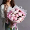 Монобукет из 20 розовых пионов №164
