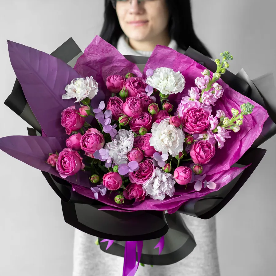 Авторский букет "Пёрпл Флэйм"  №328