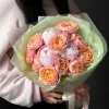 Дуобукет из пионов и пионовидных роз №352