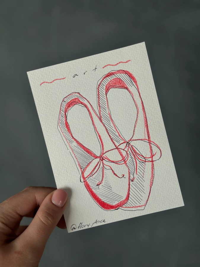 Открытка ручной работы "Балетки"