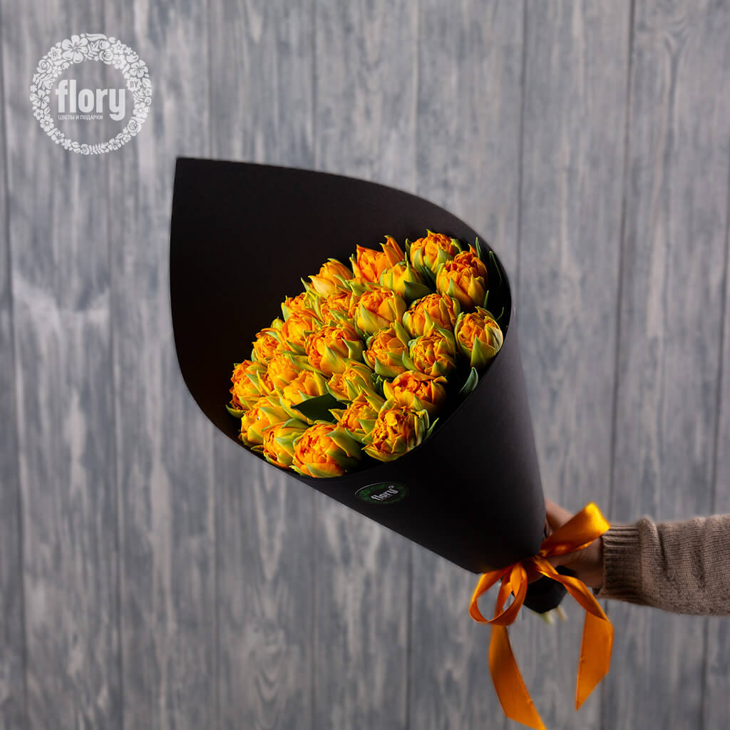 Букет тюльпанов "Оранж принцесс" №112