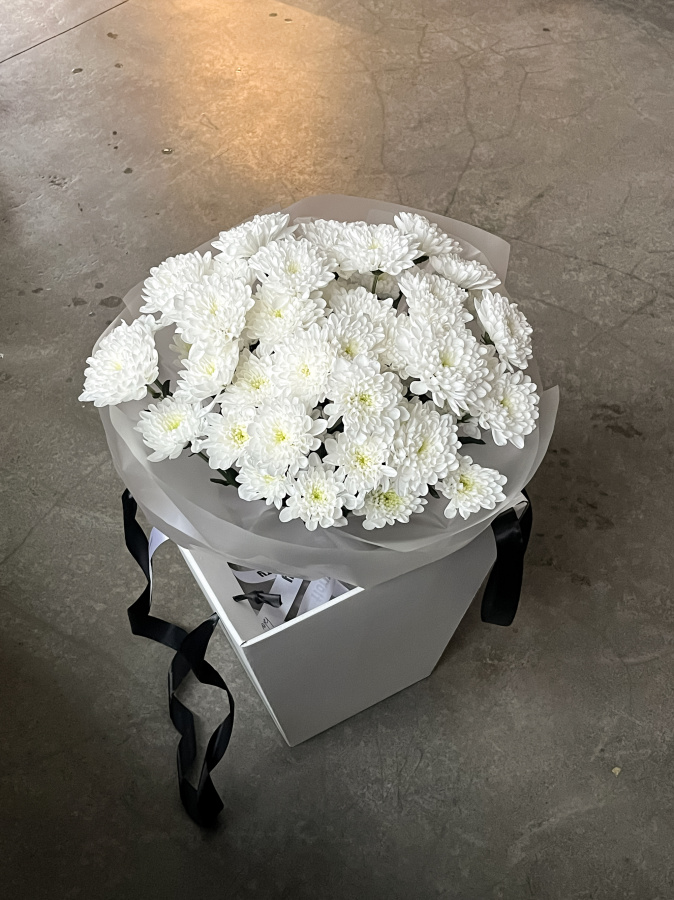 Монобукет хризантем №491