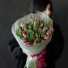 Монобукет пестрых тюльпанов №468