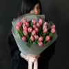 Монобукет розовых тюльпанов №466