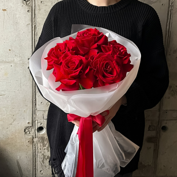 Монобукет французских роз №496