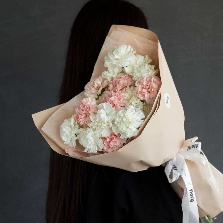 Монобукет кружевных диантусов 17 №418