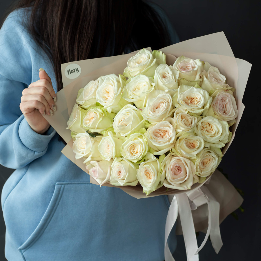 Монобукет "Вайт Охара 25"  №335