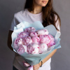 Монобукет из 15 розовых пионов №156