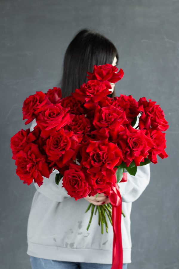 Монобукет французских роз №457