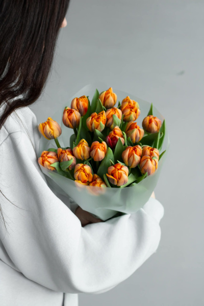 Монобукет тюльпанов "Оранж Принцесс 20" №366
