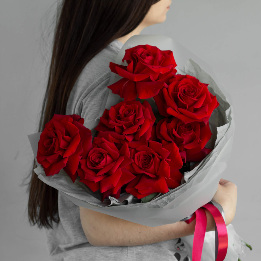 Монобукет французских роз №412