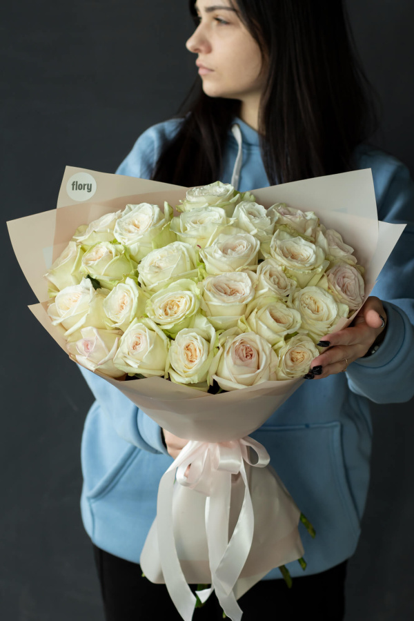 Монобукет "Вайт Охара 25"  №335