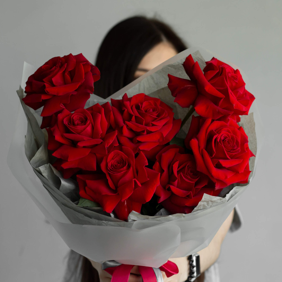 Монобукет французских роз №412