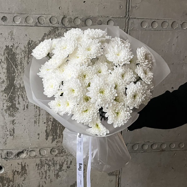 Монобукет хризантем №491