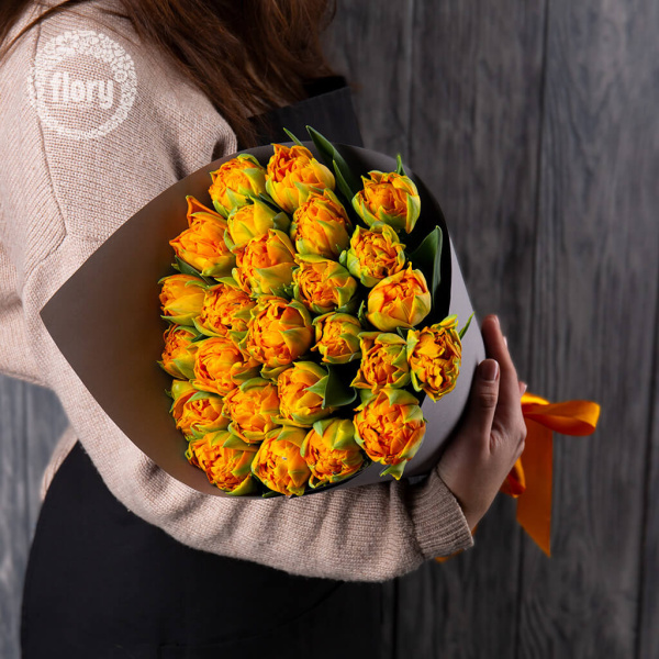 Букет тюльпанов "Оранж принцесс" №112
