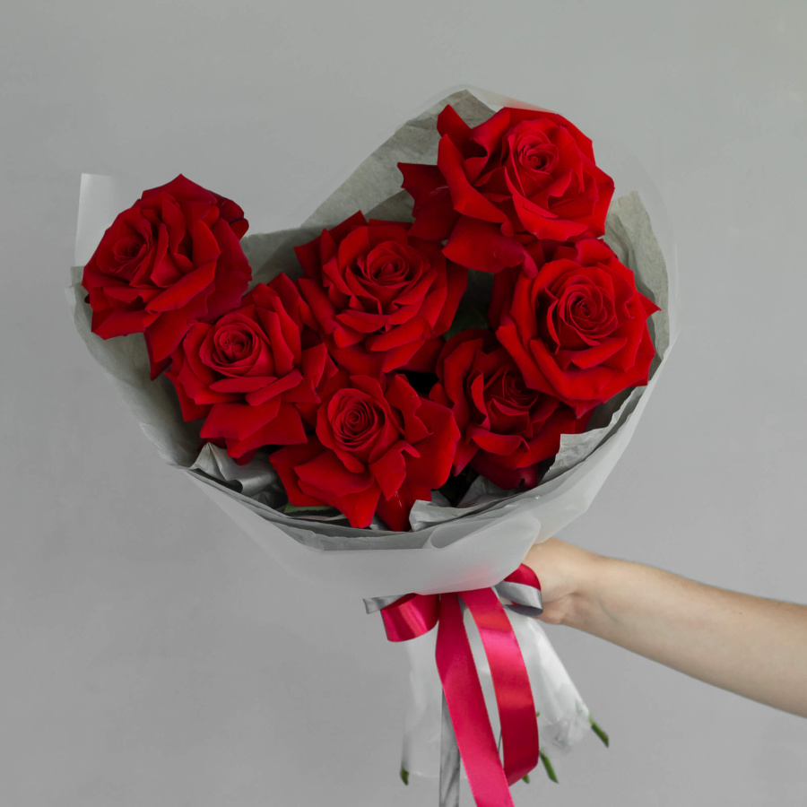 Монобукет французских роз №412